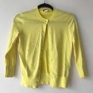 Bright Yellow J. Crew Cardigan